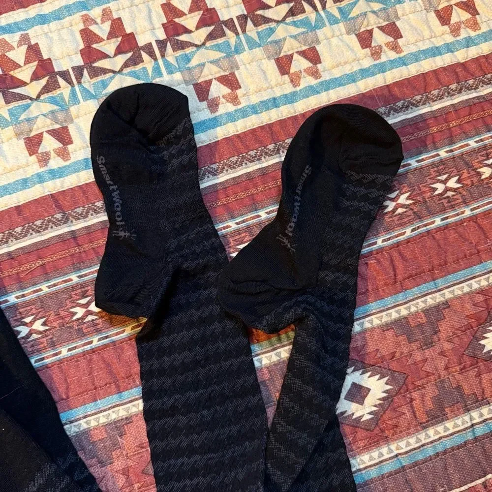Smartwool women’s Black Patterned Tights Size medium